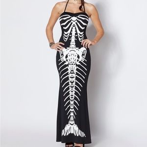 Skeleton Mermaid Dress + Gloves